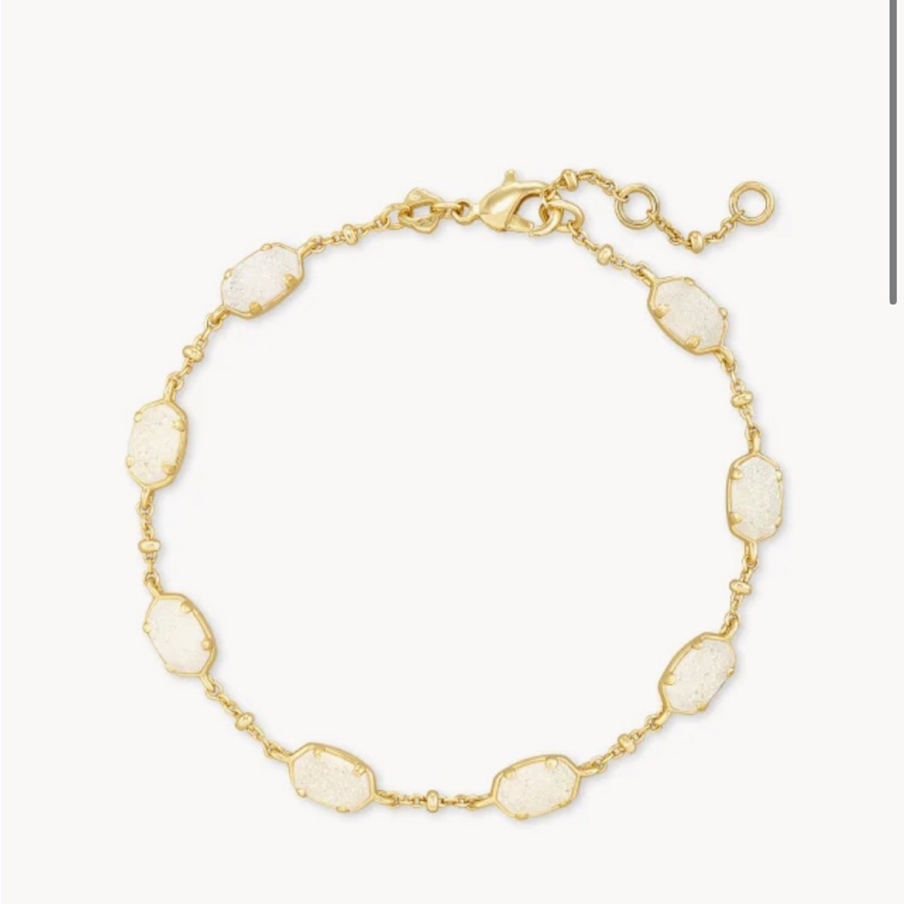 Kendra Scott Emilie Gold Chain Bracelet in Iridescent Drusy